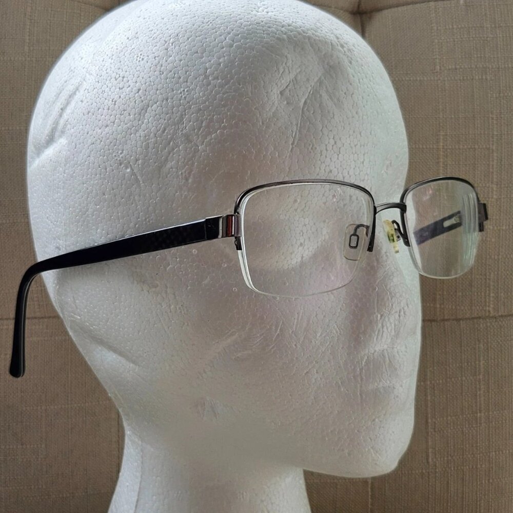Joseph Abboud Men Eyeglasses Frame JA4073 Gunmetal Tone Half Rim Glasses
